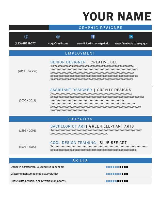 Gratis CV templates