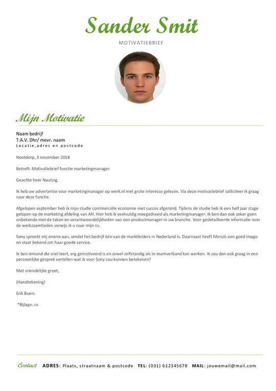 Curriculum vitae format weinig werkervaring Afbeelding 2