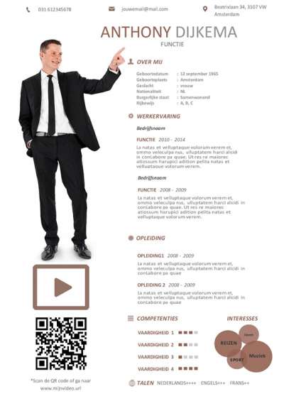 Interactief solliciteren met een video door een QR code
