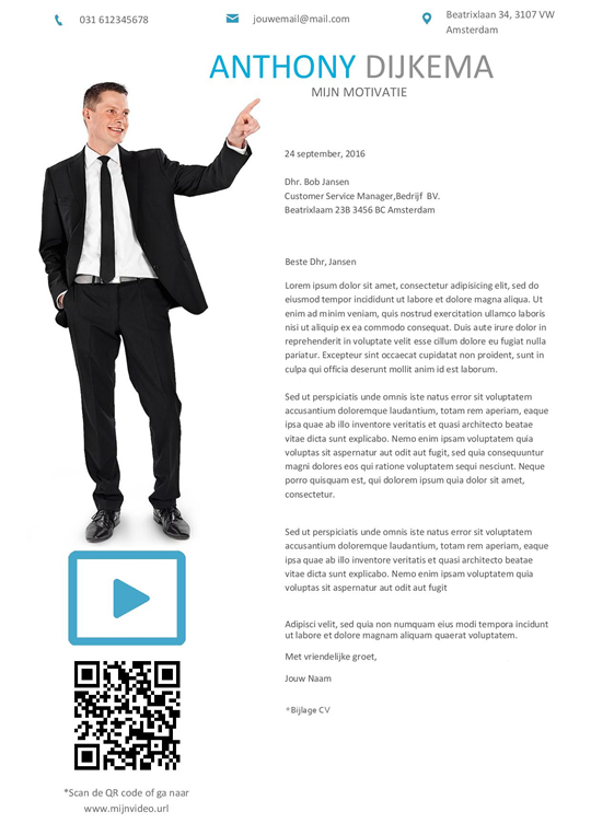 Moderne cv met optie om video in te voegen Afbeelding 2