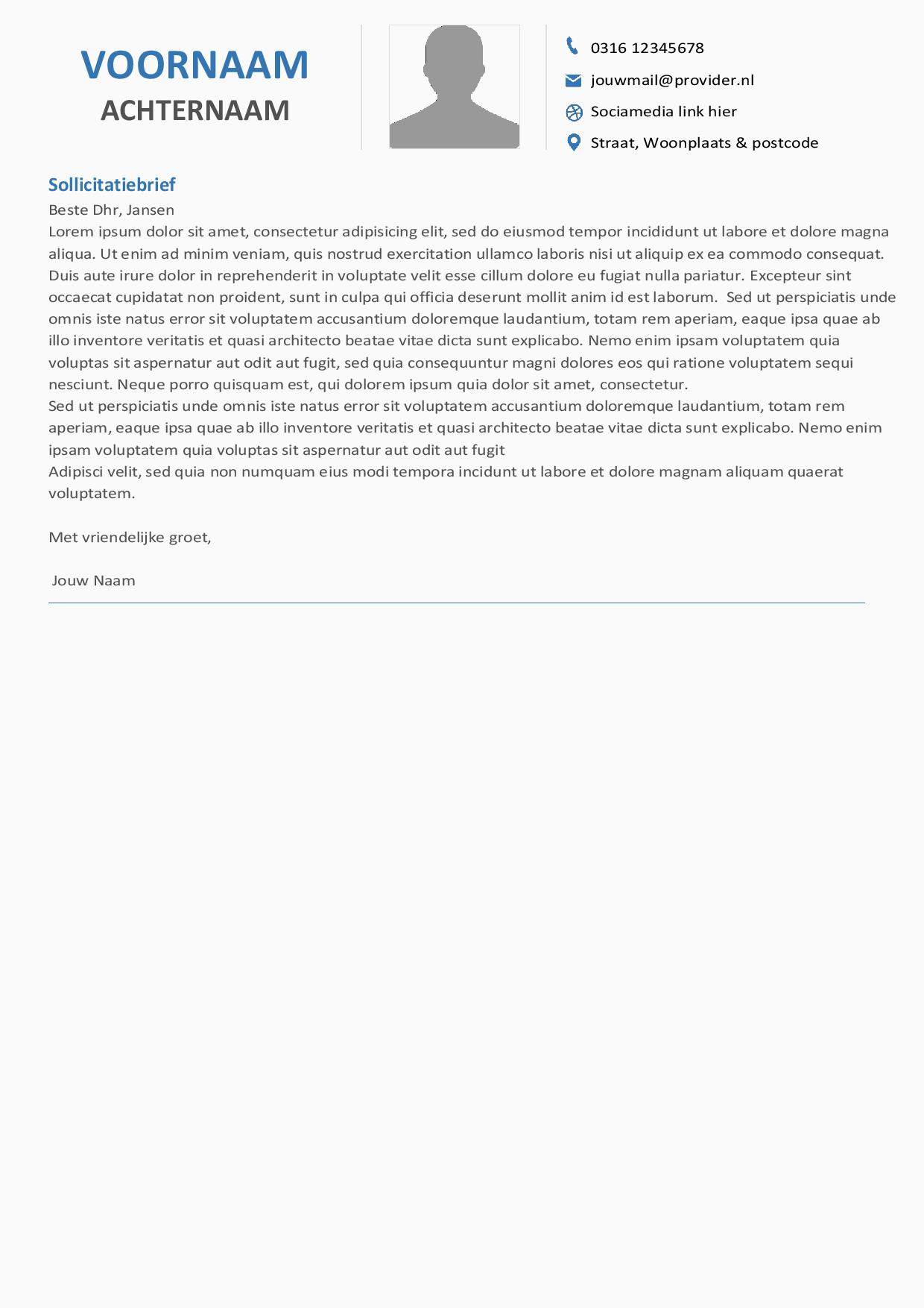 Laat zien wie jij bent en wat jij wilt uitstralen met dit CV-layout Afbeelding 2