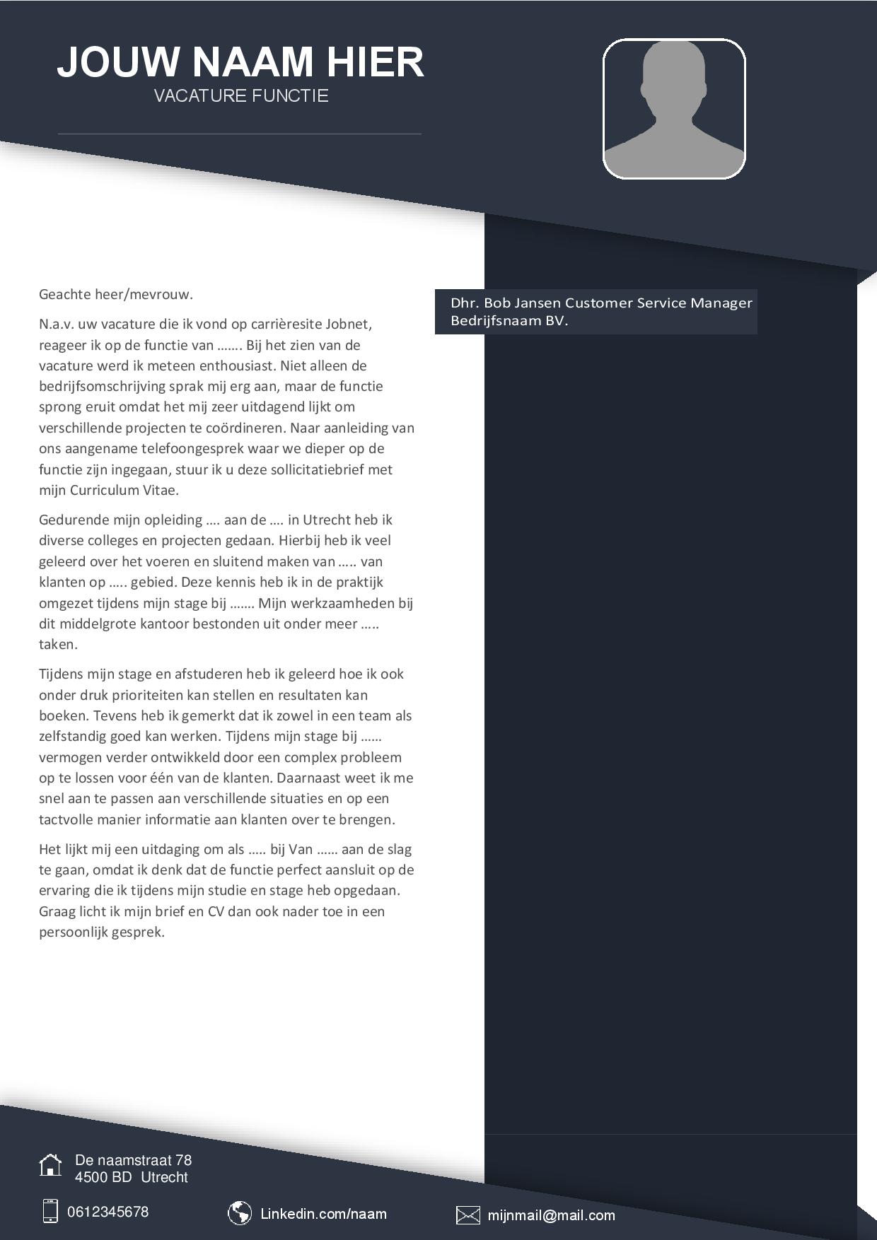 Modern Curriculum Vitae (CV) sjabloon  Afbeelding 2