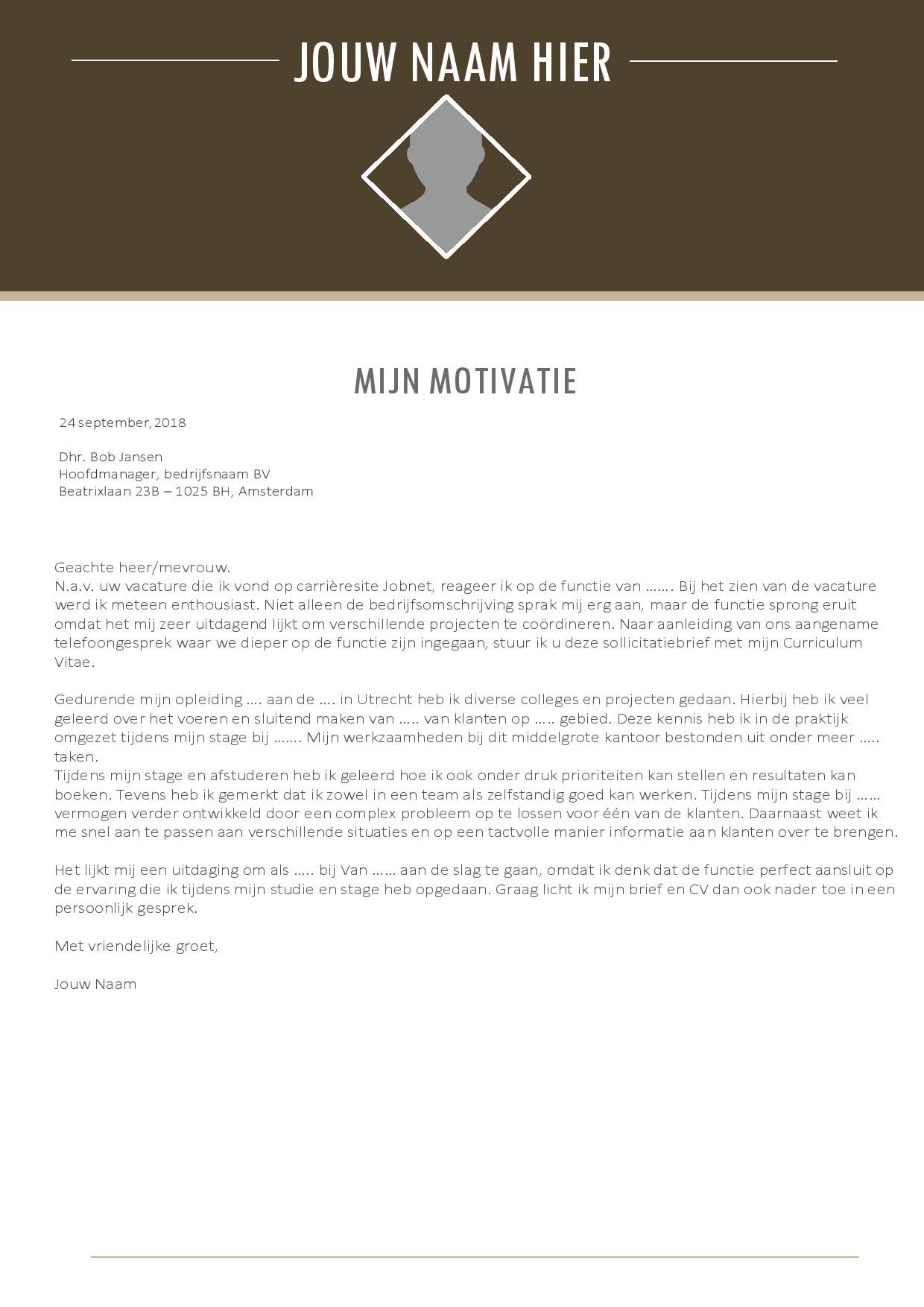 Mooi cv template in Word formaat Afbeelding 2