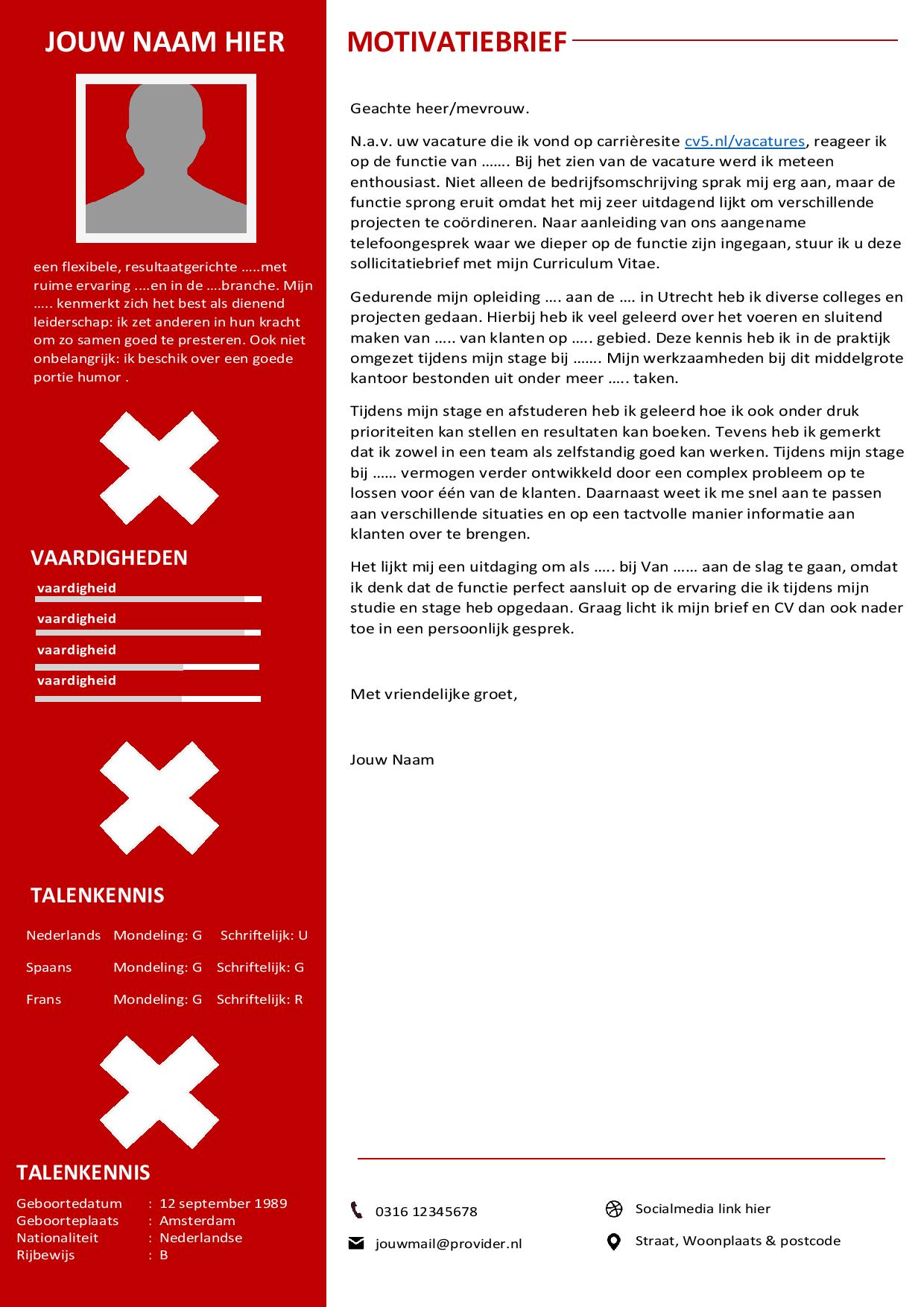 CV template Amsterdam Afbeelding 2