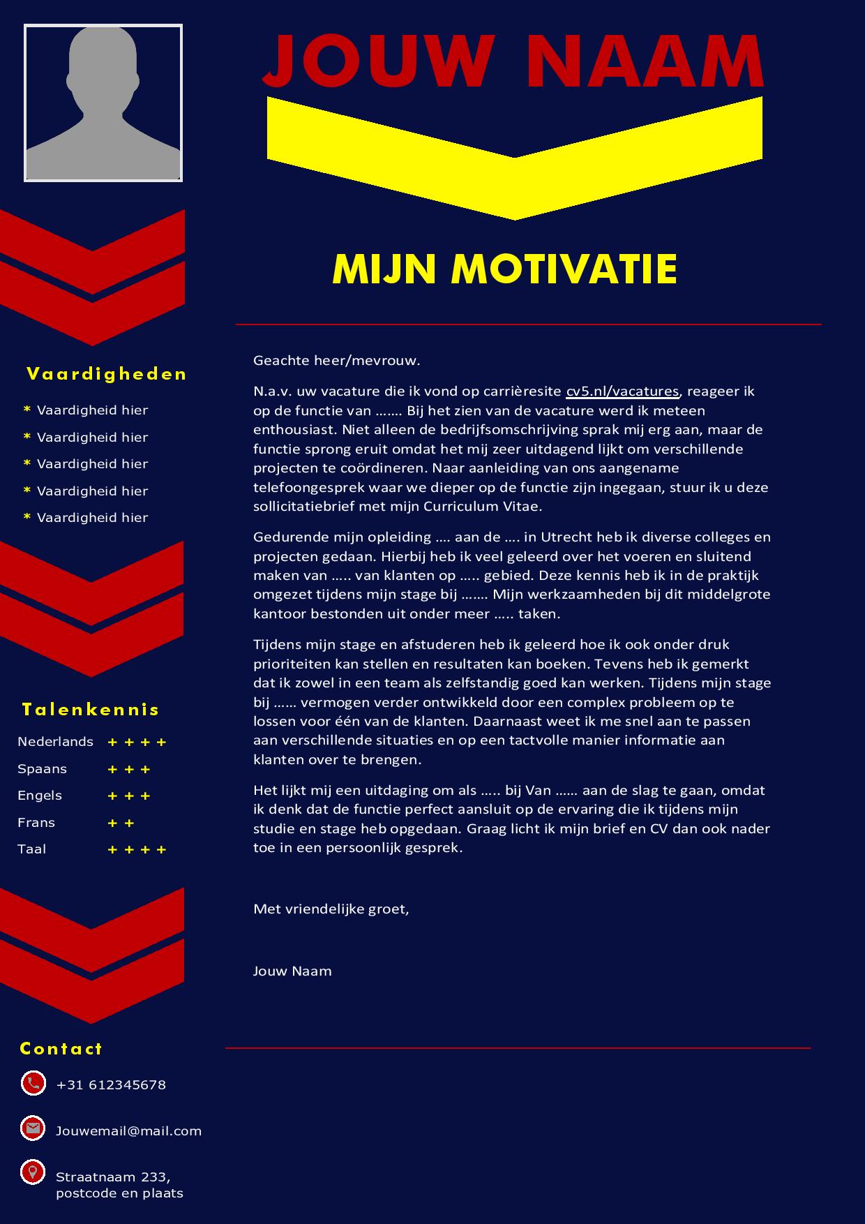 Red Bull Formule 1 cv template Max Verstappen thema Afbeelding 2
