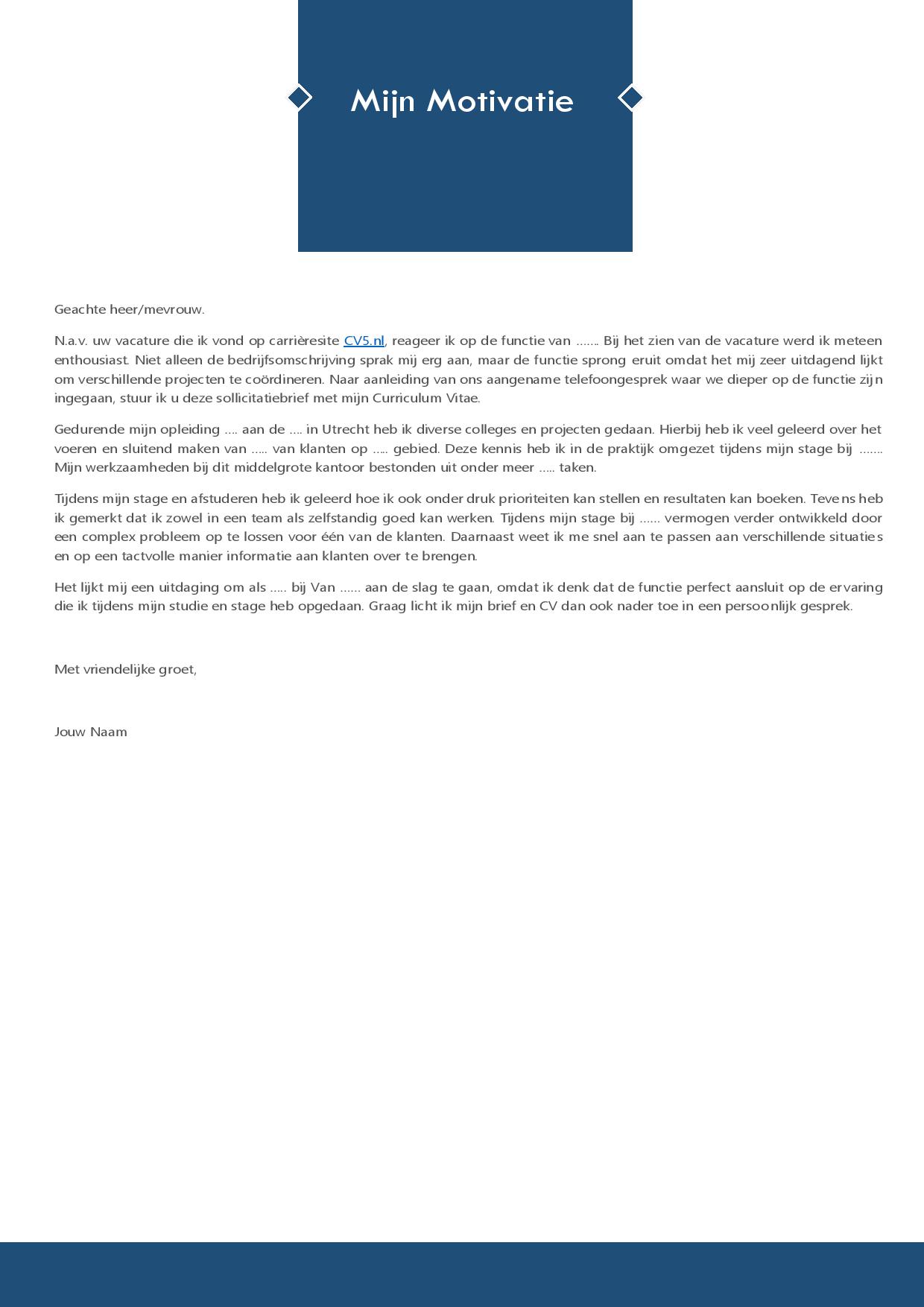 Download dit cv template in Word formaat Afbeelding 2